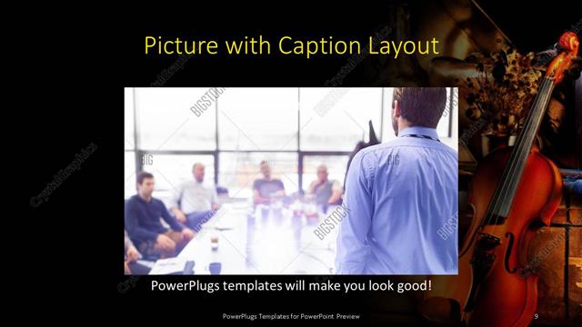 Picture with Caption presentation slide layout