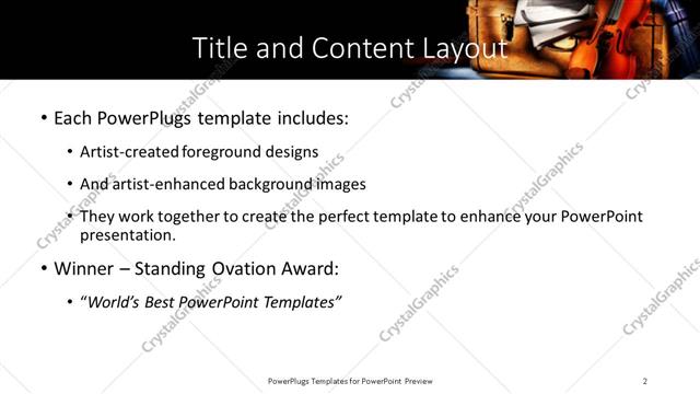 Title and Content presentation slide layout