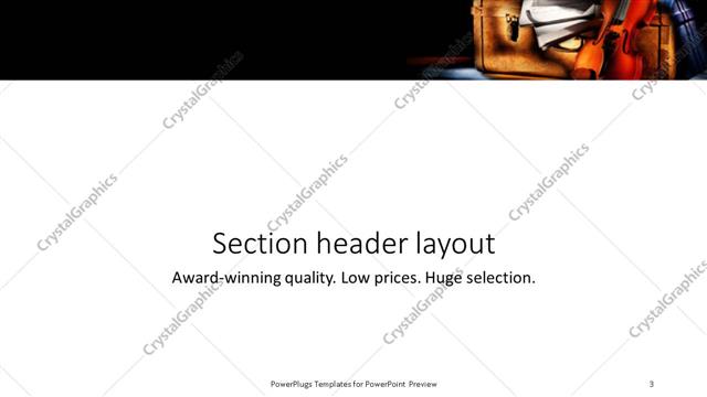 Section Header presentation slide layout