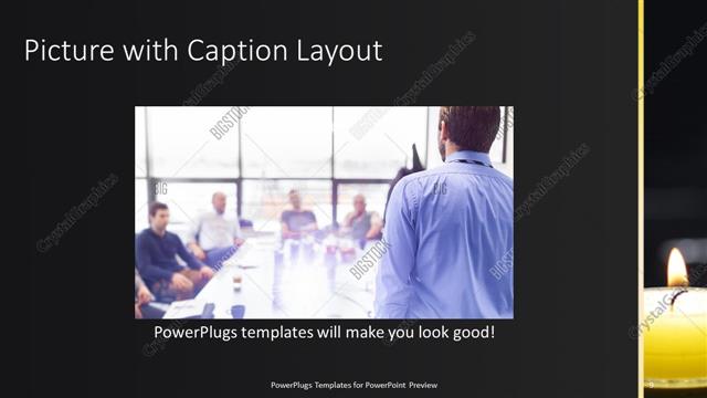 Picture with Caption presentation slide layout