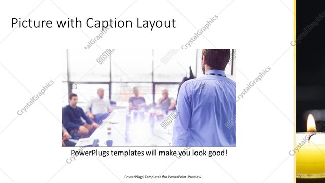 Picture with Caption presentation slide layout