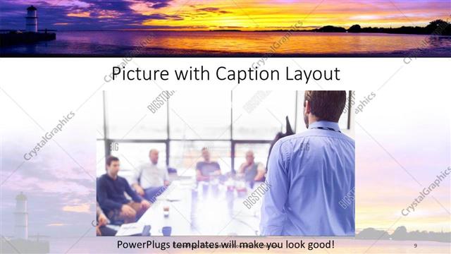 Picture with Caption presentation slide layout