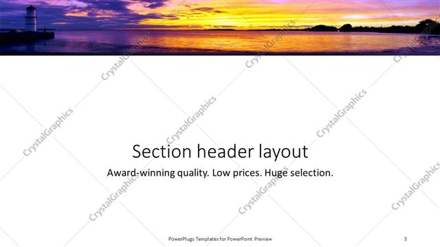 Section Header presentation slide layout