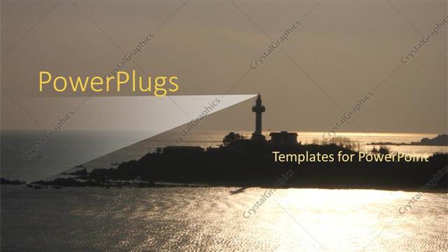  Presentation with clear - A lighthouse on the mountain with a clear sky in the background