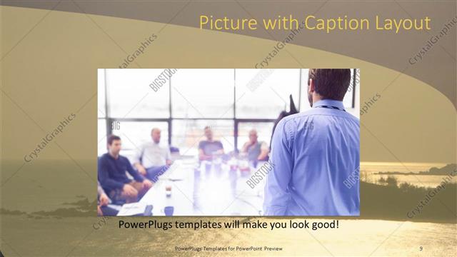 Picture with Caption presentation slide layout