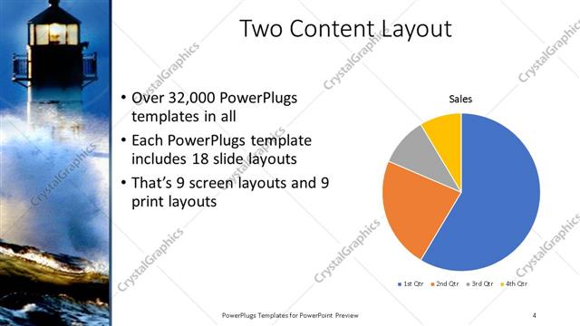 Two Content presentation slide layout