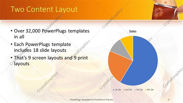 Two Content presentation slide layout