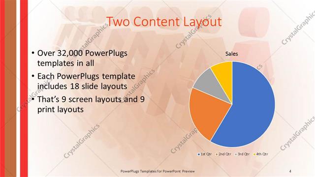 Two Content presentation slide layout