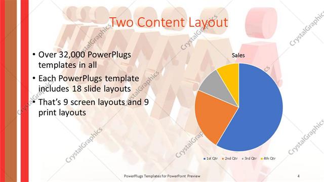 Two Content presentation slide layout