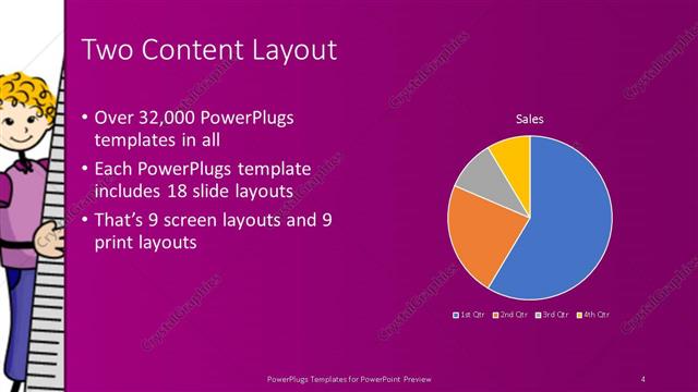 Two Content presentation slide layout