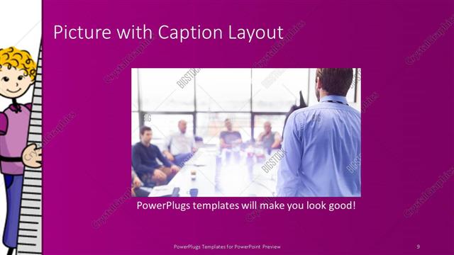 Picture with Caption presentation slide layout