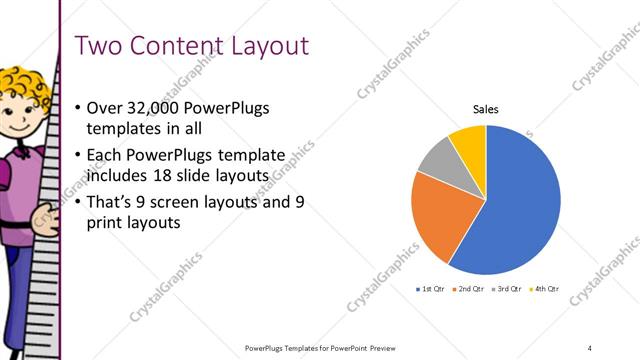 Two Content presentation slide layout