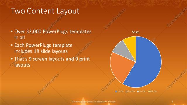 Two Content presentation slide layout