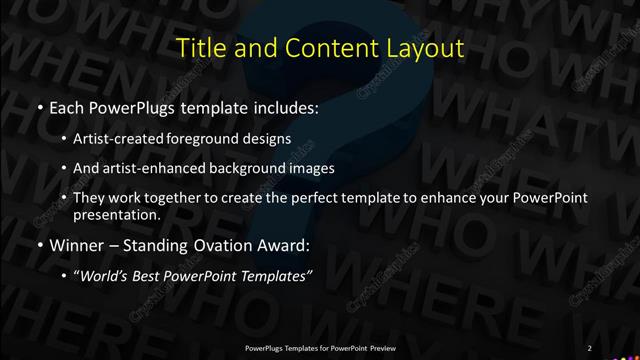 Title and Content presentation slide layout
