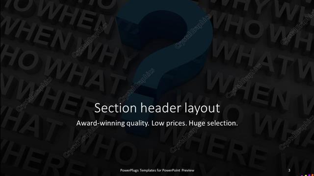 Section Header presentation slide layout