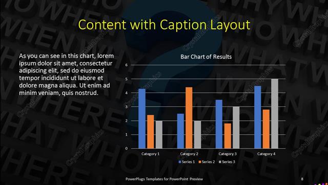 Content with Caption presentation slide layout