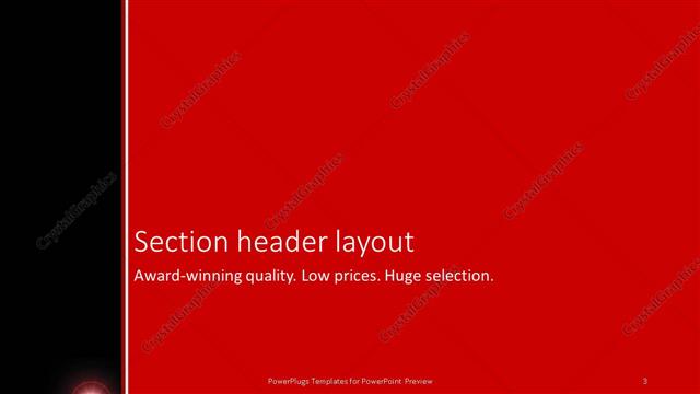 Section Header presentation slide layout