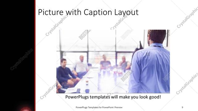Picture with Caption presentation slide layout