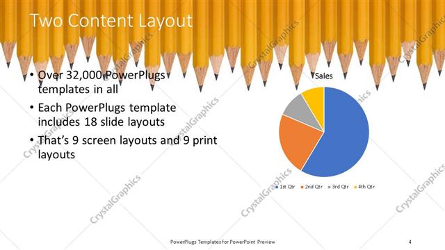 Two Content presentation slide layout