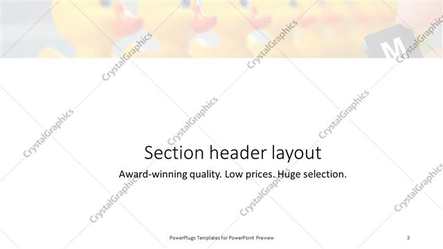 Section Header presentation slide layout