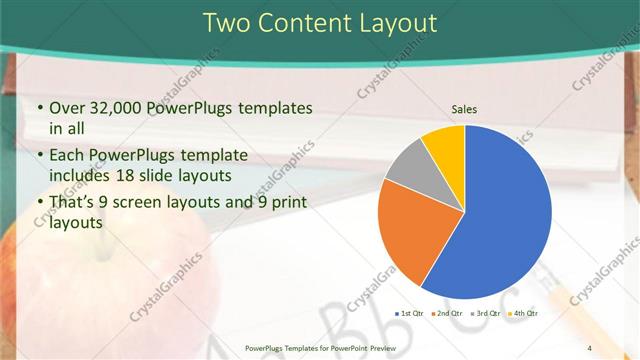 Two Content presentation slide layout