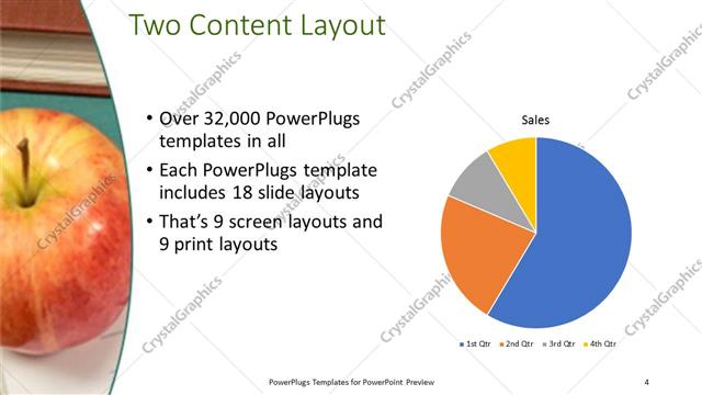 Two Content presentation slide layout