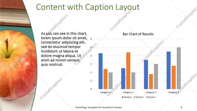 Content with Caption presentation slide layout