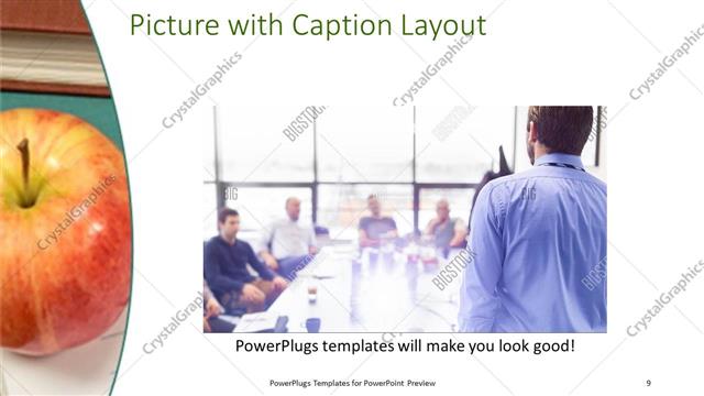 Picture with Caption presentation slide layout