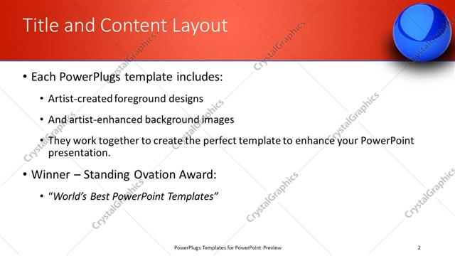 Title and Content presentation slide layout