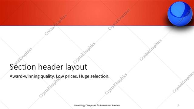 Section Header presentation slide layout