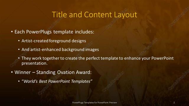 Title and Content presentation slide layout
