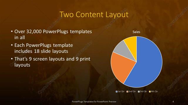 Two Content presentation slide layout