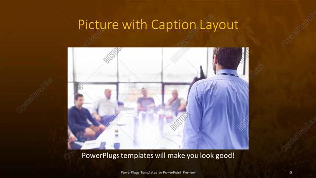Picture with Caption presentation slide layout