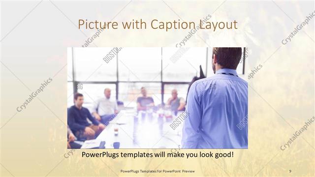 Picture with Caption presentation slide layout
