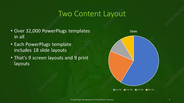 Two Content presentation slide layout