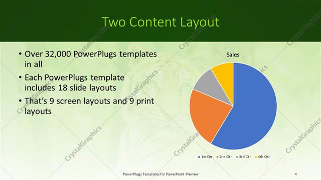 Two Content presentation slide layout