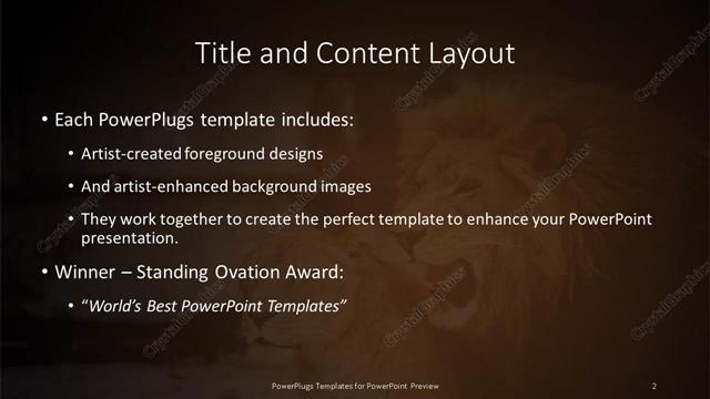 Title and Content presentation slide layout