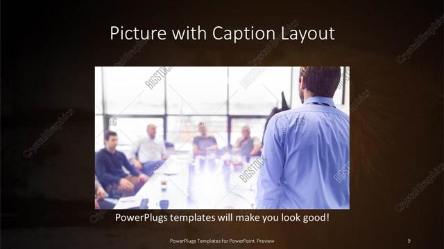 Picture with Caption presentation slide layout