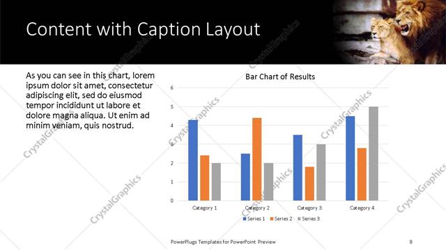 Content with Caption presentation slide layout