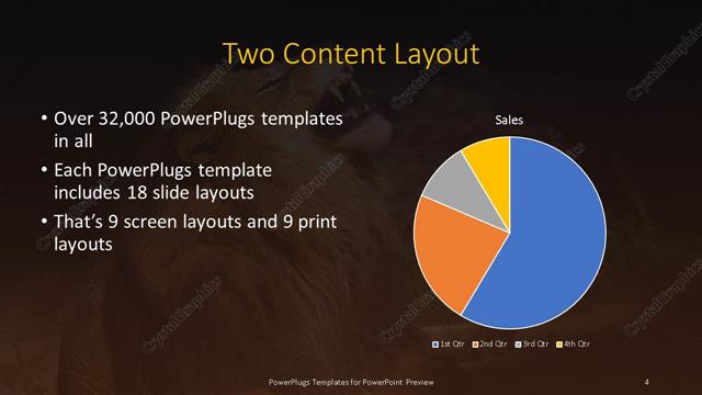 Two Content presentation slide layout