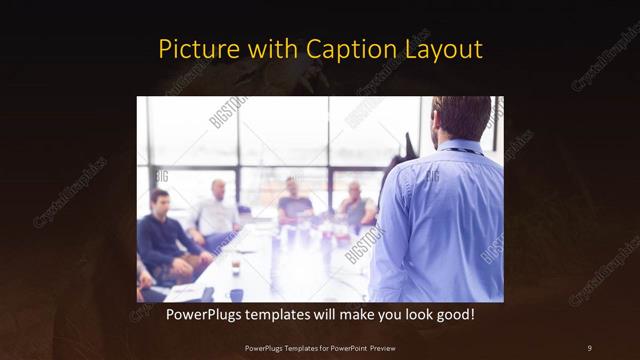 Picture with Caption presentation slide layout