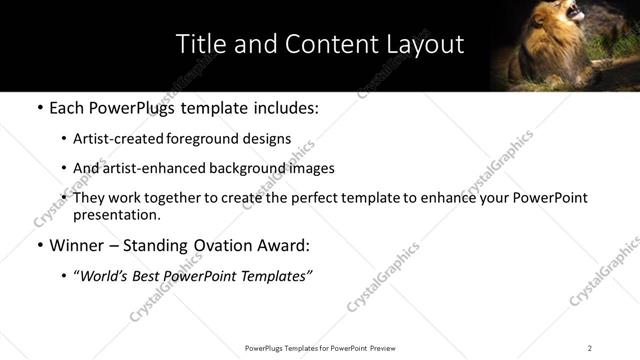 Title and Content presentation slide layout