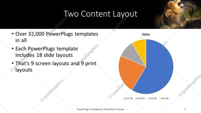 Two Content presentation slide layout