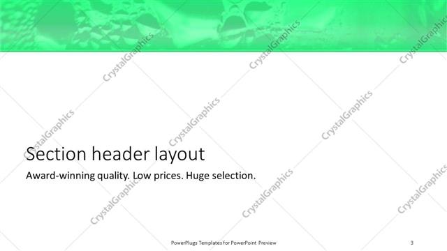 Section Header presentation slide layout