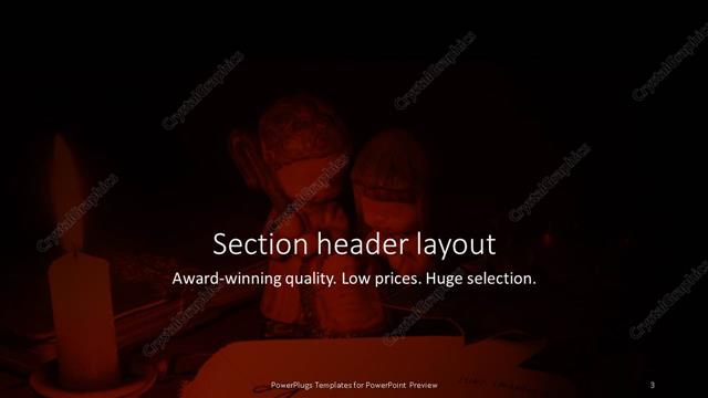 Section Header presentation slide layout