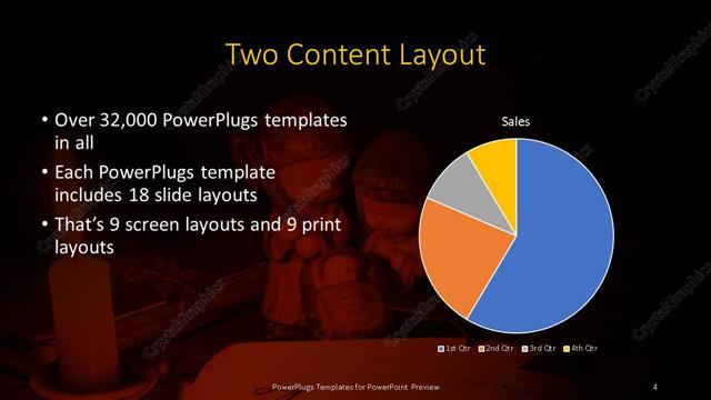 Two Content presentation slide layout