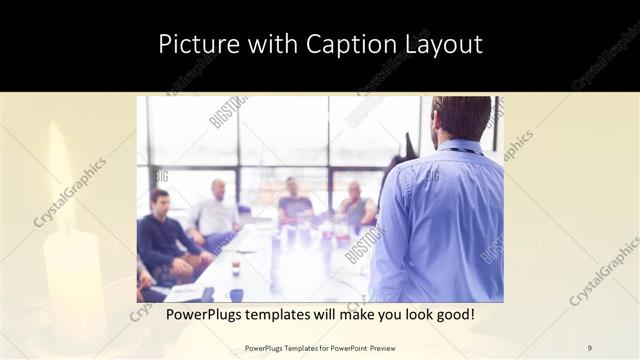 Picture with Caption presentation slide layout