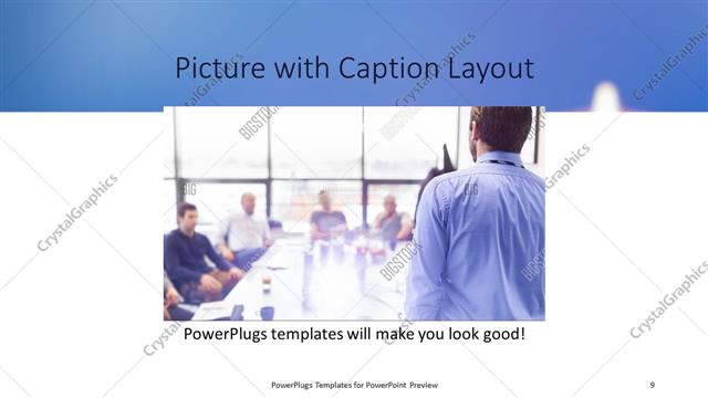 Picture with Caption presentation slide layout