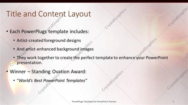 Title and Content presentation slide layout