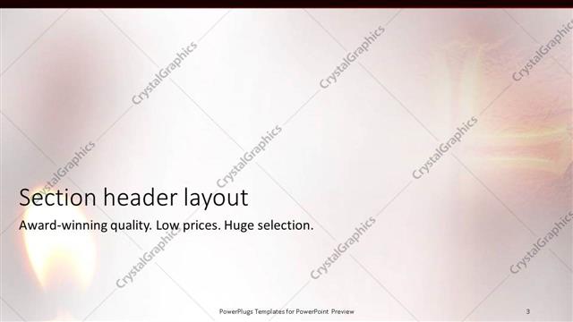 Section Header presentation slide layout